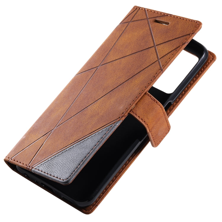 For Samsung Galaxy A23 4G Skin Feel Splicing Leather Phone Case