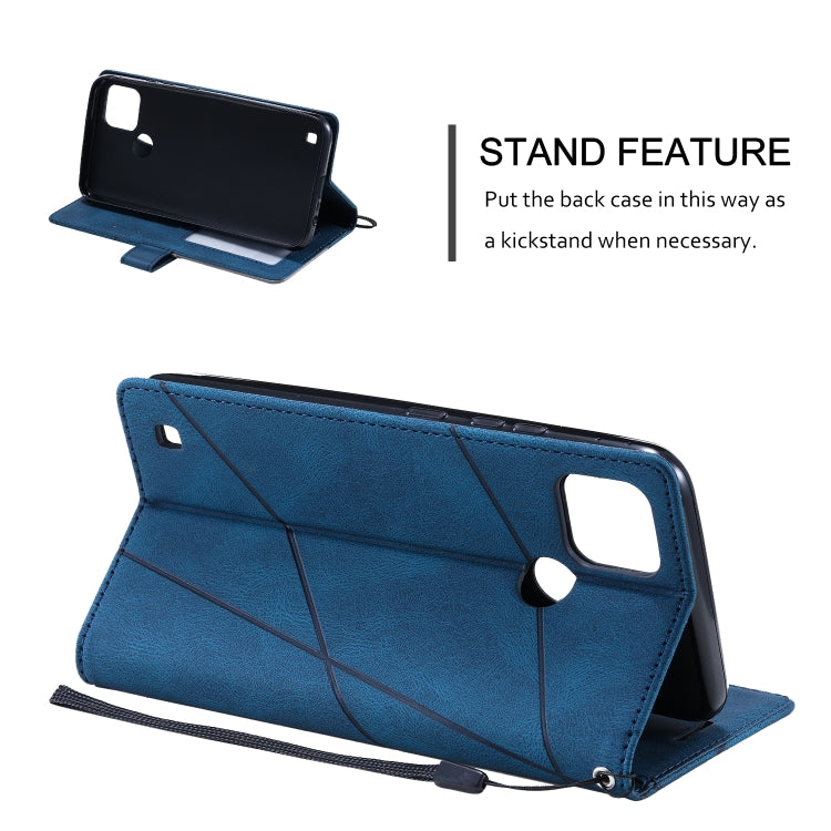 For Realme C21Y Skin Feel Splicing Leather Phone Case