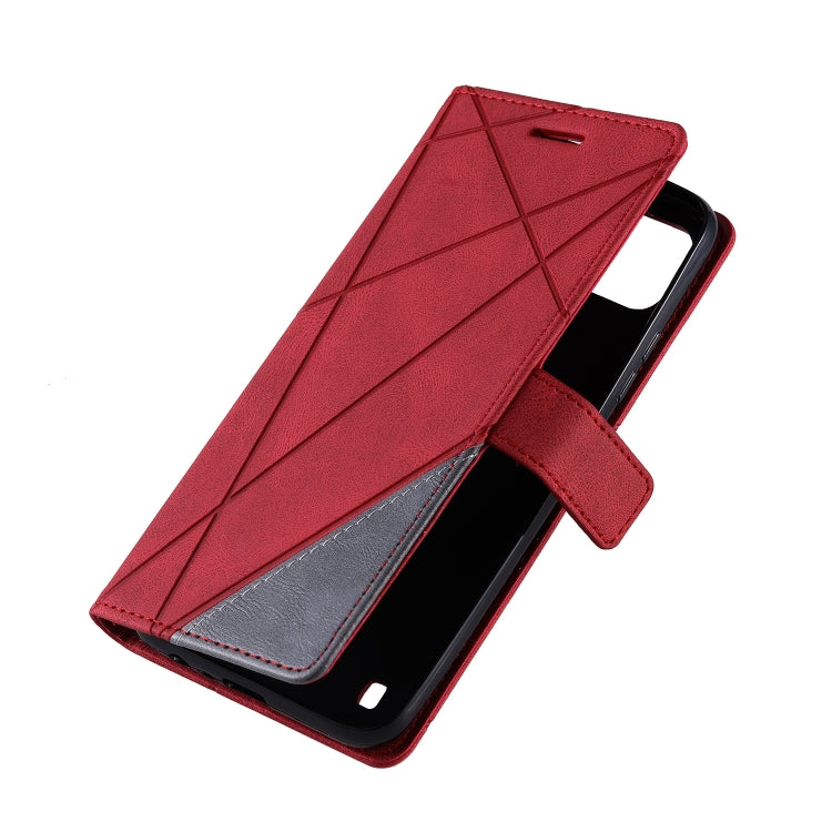 For Realme C21Y Skin Feel Splicing Leather Phone Case