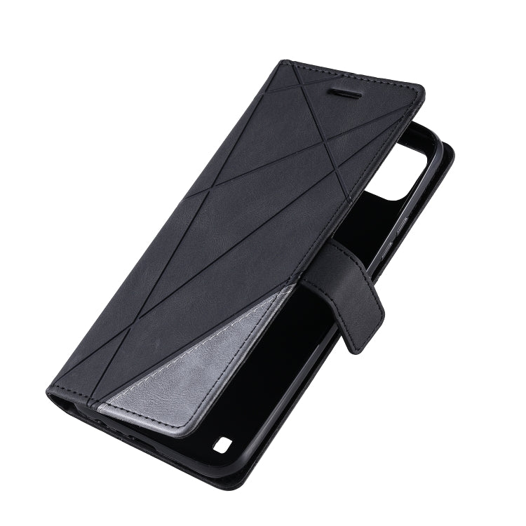 For Realme C21Y Skin Feel Splicing Leather Phone Case