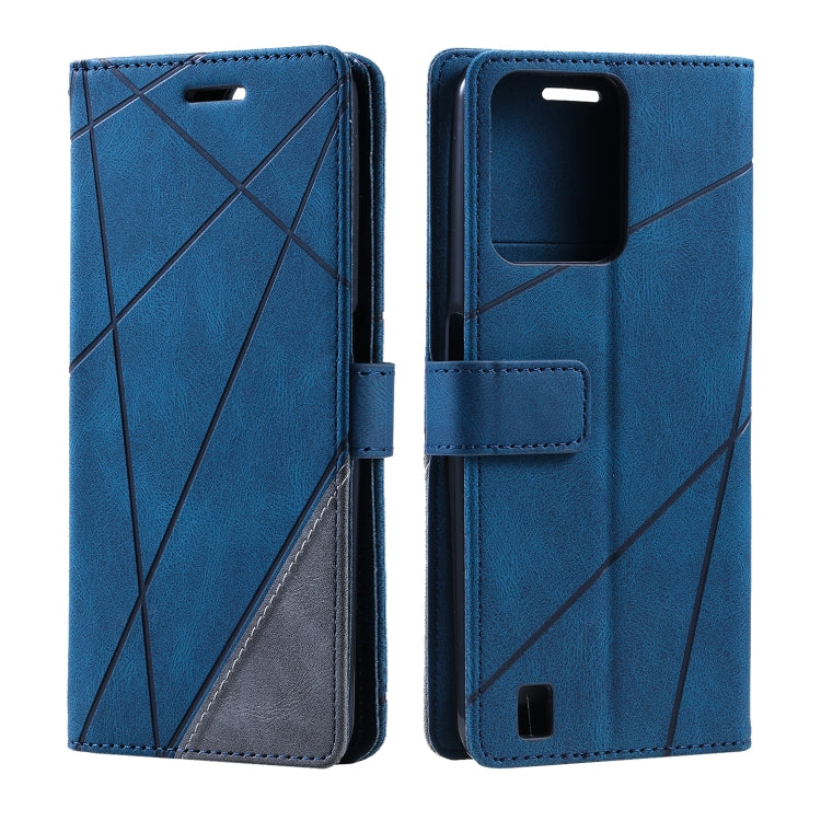 For Realme C31 Skin Feel Splicing Leather Phone Case