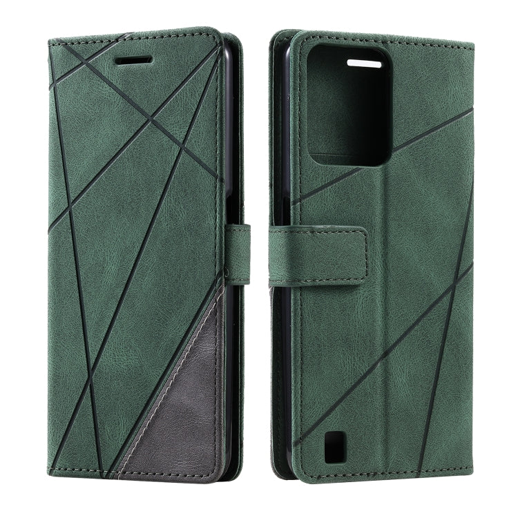 For Realme C31 Skin Feel Splicing Leather Phone Case