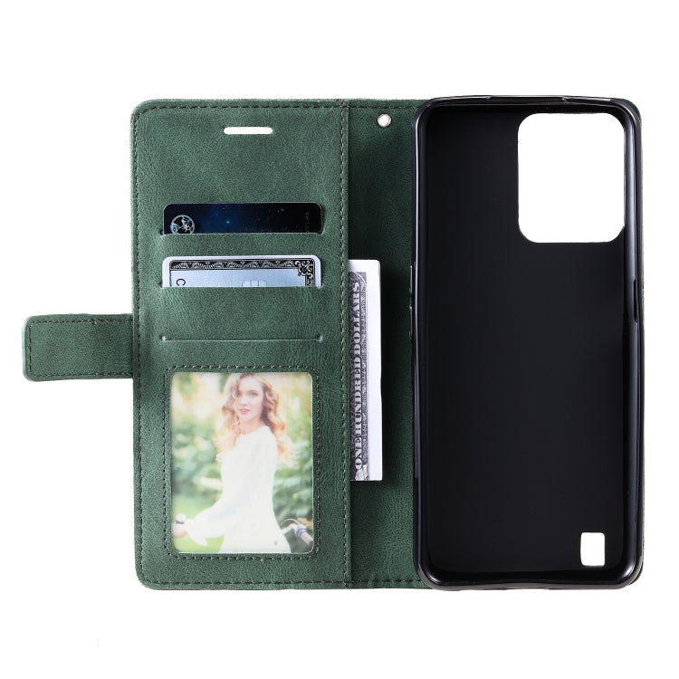 For Realme C31 Skin Feel Splicing Leather Phone Case