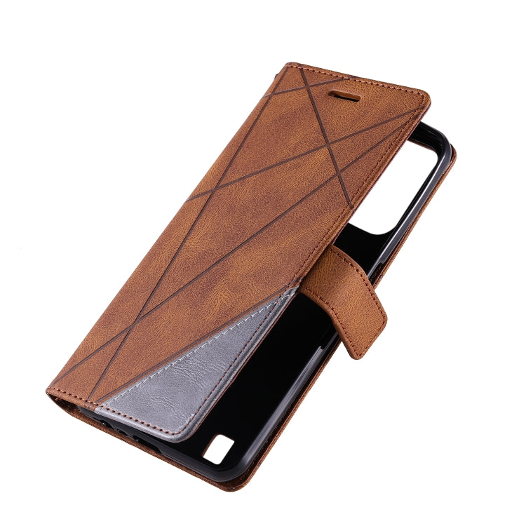 For Realme C31 Skin Feel Splicing Leather Phone Case