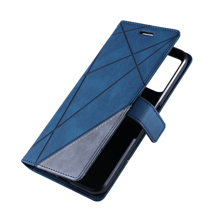 For Realme C35 Skin Feel Splicing Leather Phone Case