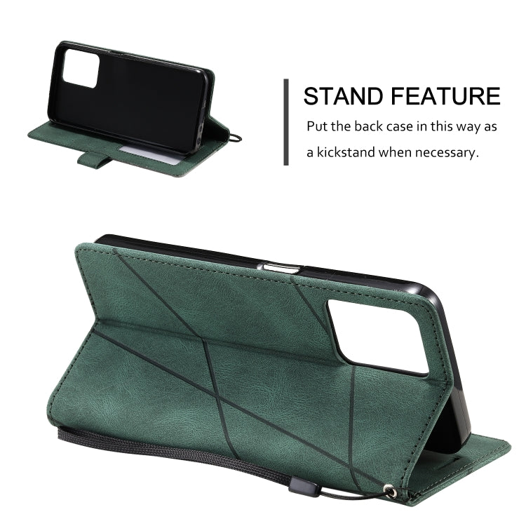 For Realme C35 Skin Feel Splicing Leather Phone Case