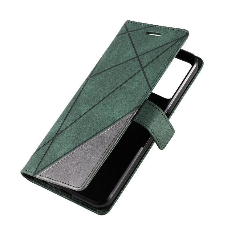 For Realme C35 Skin Feel Splicing Leather Phone Case