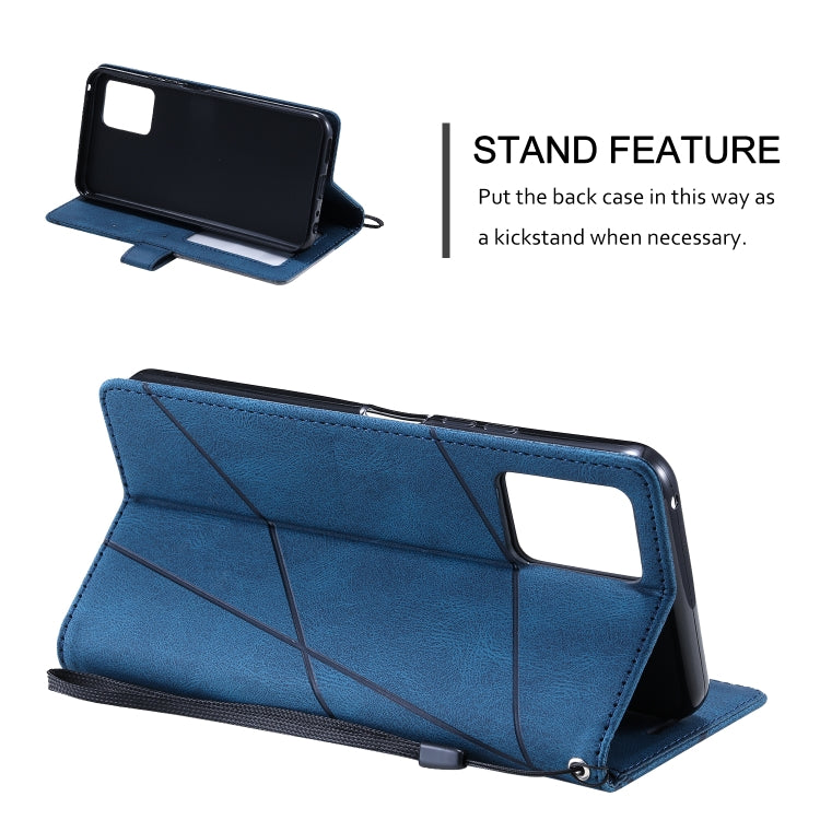 For vivo Y21 2021 / Y33s Skin Feel Splicing Leather Phone Case