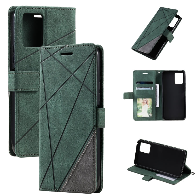 For vivo Y21 2021 / Y33s Skin Feel Splicing Leather Phone Case