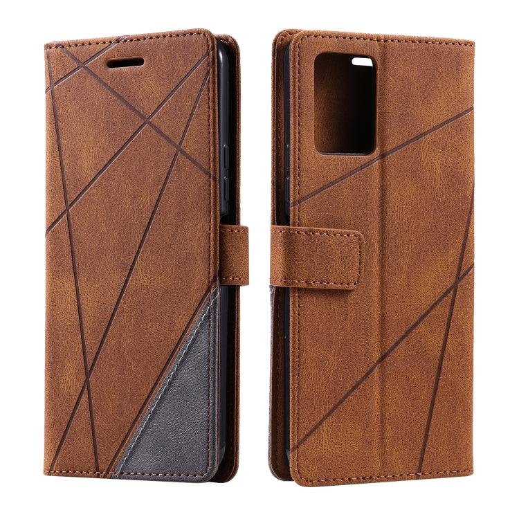 For vivo Y21 2021 / Y33s Skin Feel Splicing Leather Phone Case