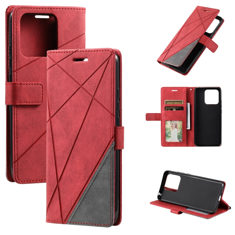 For Xiaomi Redmi 10A Skin Feel Splicing Leather Phone Case