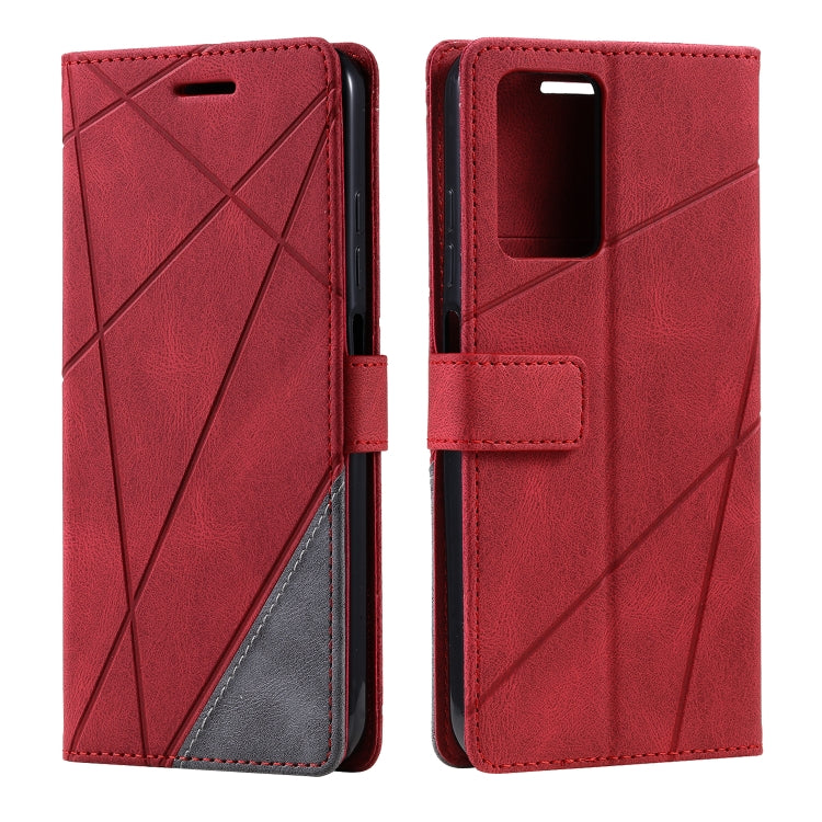 For Xiaomi Redmi 10 Prime+ 5G Skin Feel Splicing Leather Phone Case