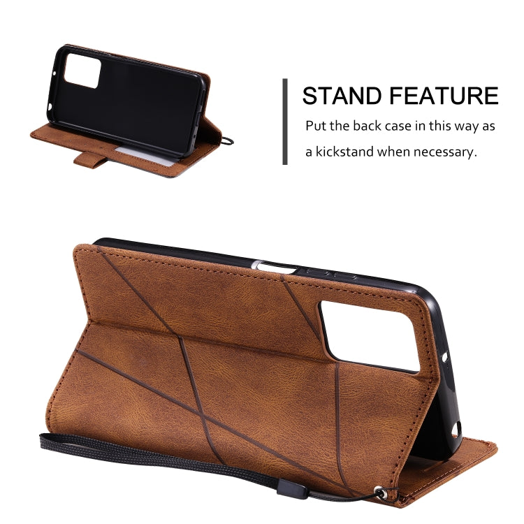 For Xiaomi Redmi 10 Prime+ 5G Skin Feel Splicing Leather Phone Case