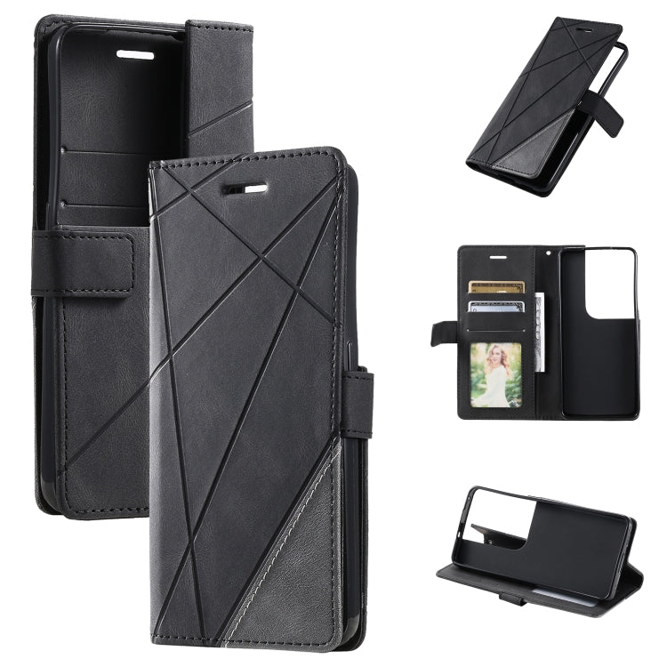 For OPPO Reno8 Pro Skin Feel Splicing Leather Phone Case