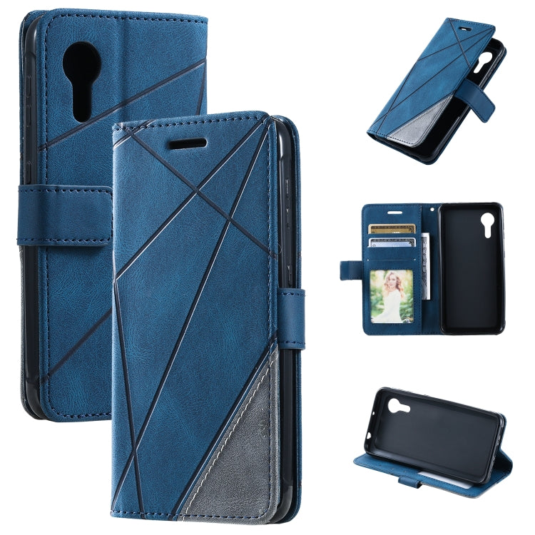 For Samsung Galaxy Xcover5 Skin Feel Splicing Leather Phone Case