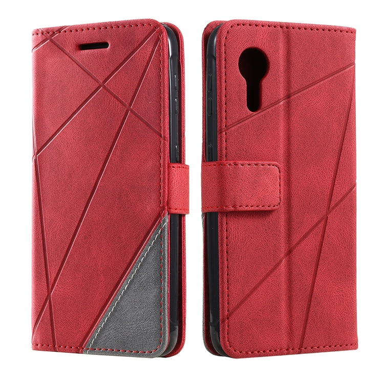 For Samsung Galaxy Xcover5 Skin Feel Splicing Leather Phone Case