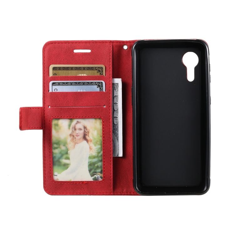 For Samsung Galaxy Xcover5 Skin Feel Splicing Leather Phone Case