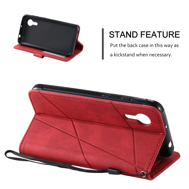 For Samsung Galaxy Xcover5 Skin Feel Splicing Leather Phone Case