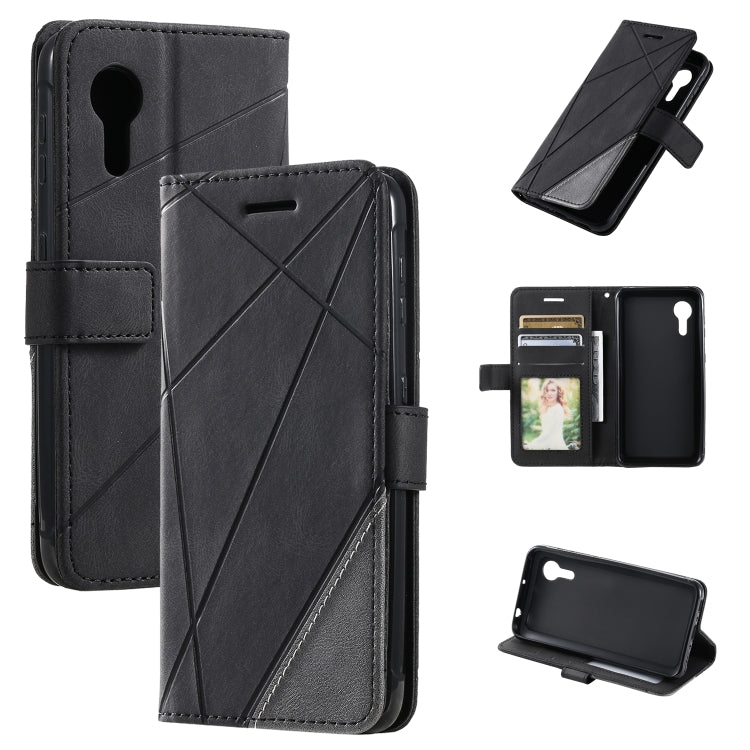 For Samsung Galaxy Xcover5 Skin Feel Splicing Leather Phone Case