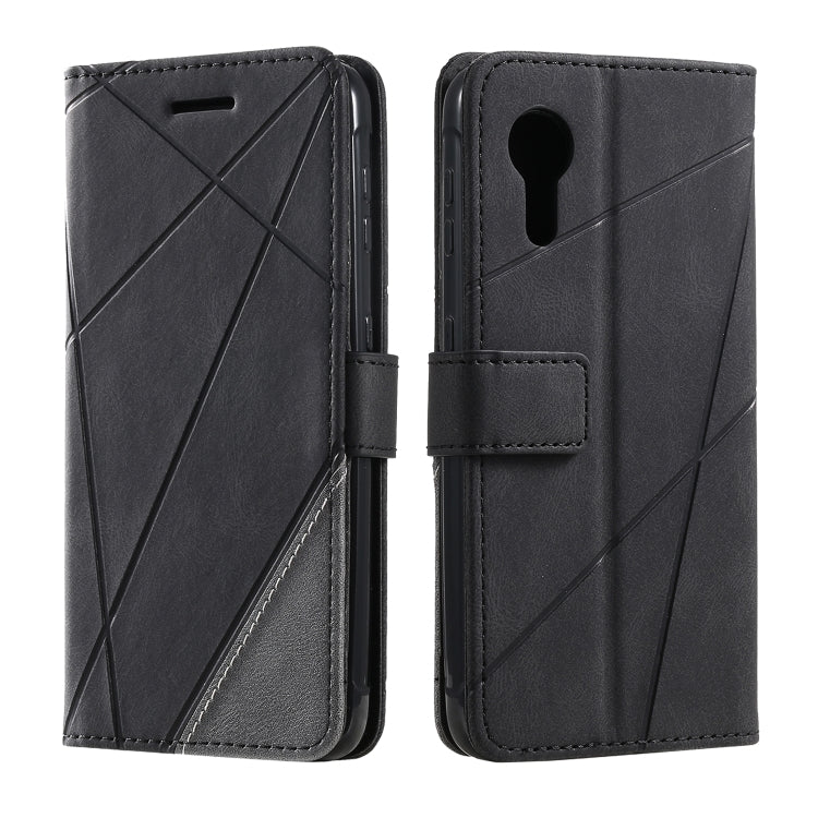 For Samsung Galaxy Xcover5 Skin Feel Splicing Leather Phone Case