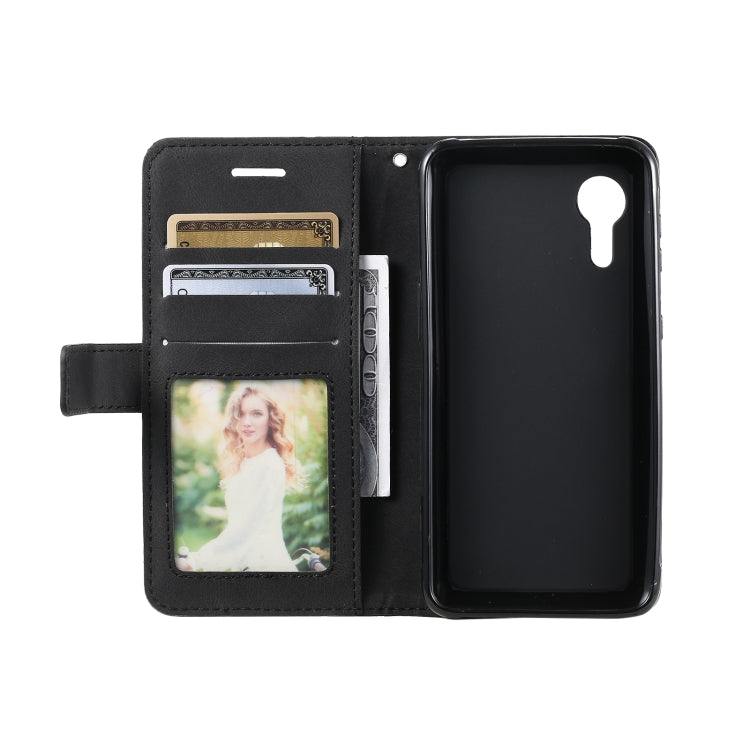 For Samsung Galaxy Xcover5 Skin Feel Splicing Leather Phone Case
