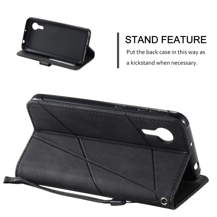 For Samsung Galaxy Xcover5 Skin Feel Splicing Leather Phone Case