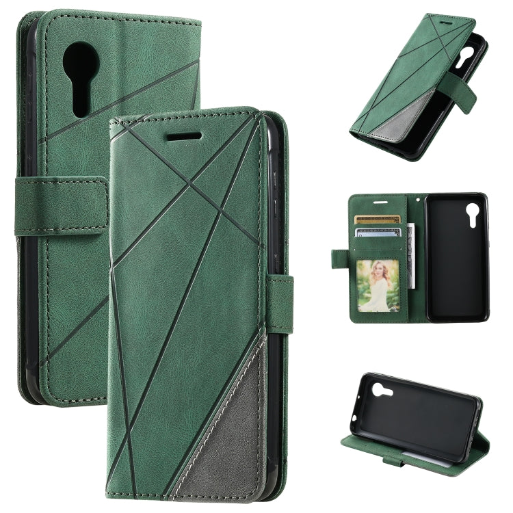 For Samsung Galaxy Xcover5 Skin Feel Splicing Leather Phone Case