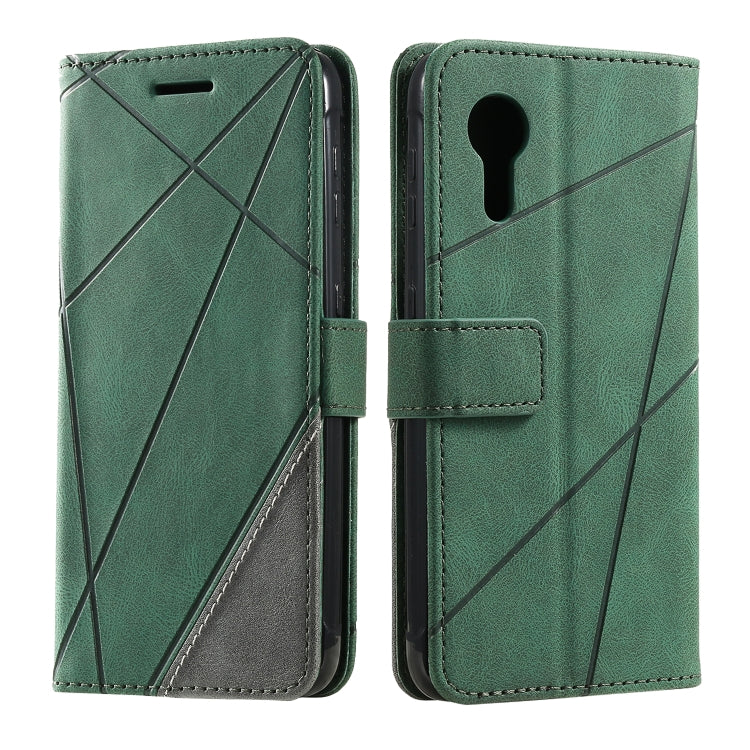 For Samsung Galaxy Xcover5 Skin Feel Splicing Leather Phone Case