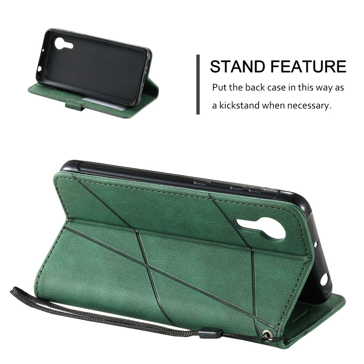 For Samsung Galaxy Xcover5 Skin Feel Splicing Leather Phone Case