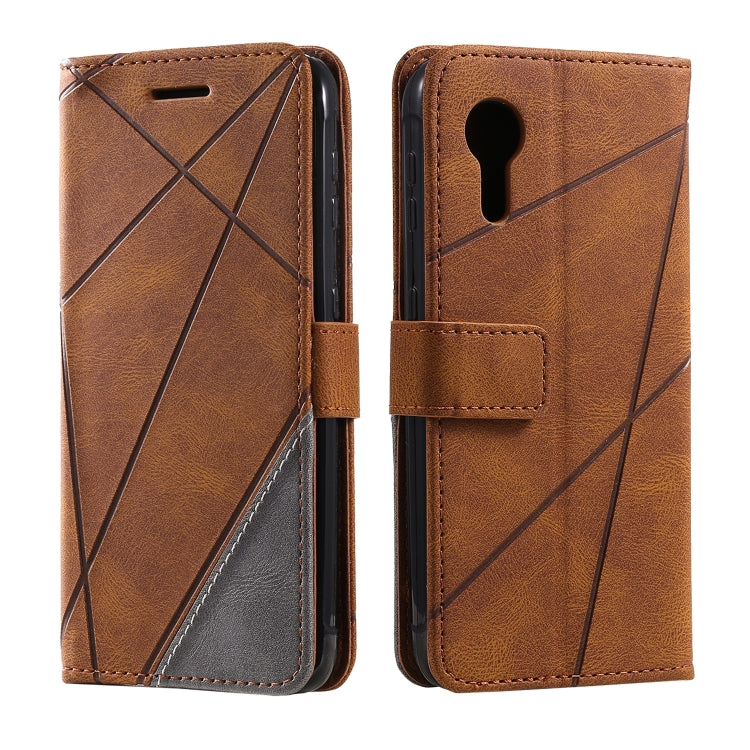 For Samsung Galaxy Xcover5 Skin Feel Splicing Leather Phone Case