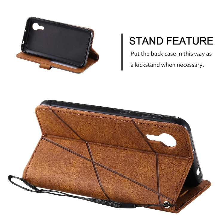 For Samsung Galaxy Xcover5 Skin Feel Splicing Leather Phone Case