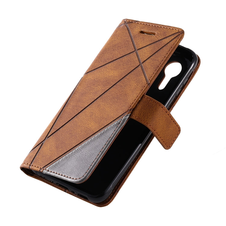 For Samsung Galaxy Xcover5 Skin Feel Splicing Leather Phone Case