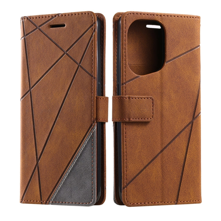 For OPPO Find X5 Skin Feel Splicing Leather Phone Case