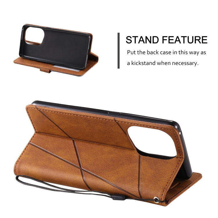 For OPPO Find X5 Skin Feel Splicing Leather Phone Case