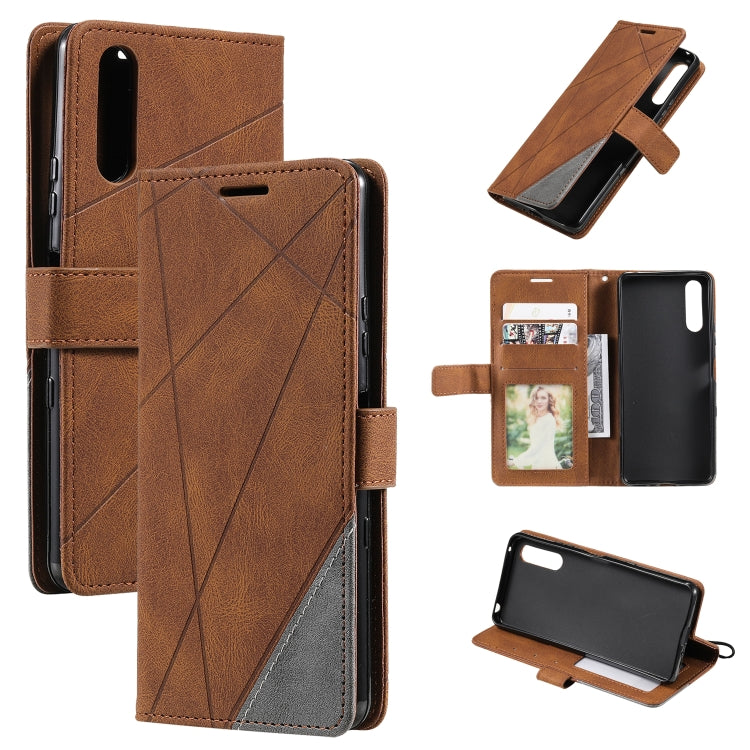 For Sony Xperia 1 IV Skin Feel Splicing Leather Phone Case