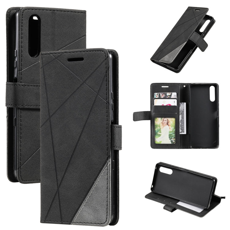 For Sony Xperia 10 IV Skin Feel Splicing Leather Phone Case