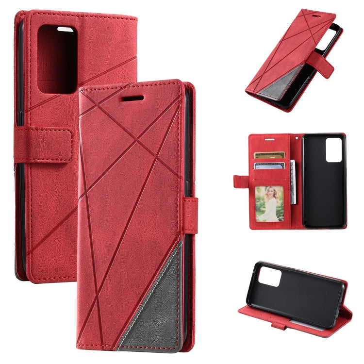 For OPPO Find X5 Pro Skin Feel Splicing Leather Phone Case
