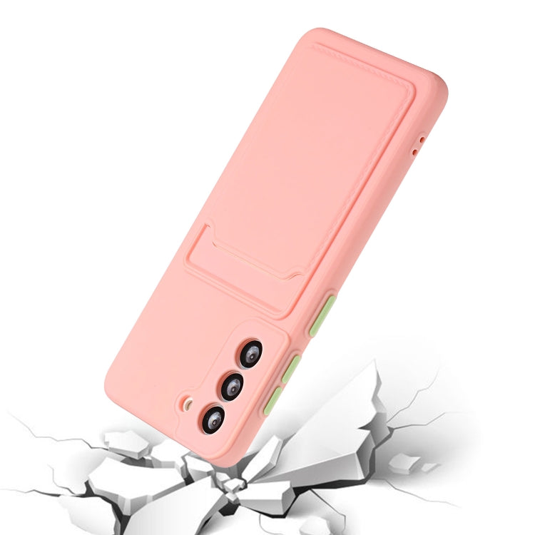 For Samsung Galaxy S22+ 5G Card Slot Design Shockproof TPU Phone Case