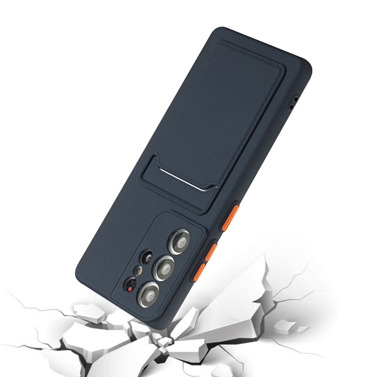 For Samsung Galaxy S22 Ultra 5G Card Slot Design Shockproof TPU Phone Case