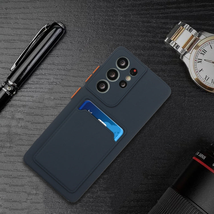 For Samsung Galaxy S22 Ultra 5G Card Slot Design Shockproof TPU Phone Case