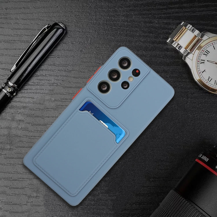 For Samsung Galaxy S22 Ultra 5G Card Slot Design Shockproof TPU Phone Case