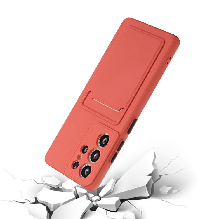For Samsung Galaxy S22 Ultra 5G Card Slot Design Shockproof TPU Phone Case