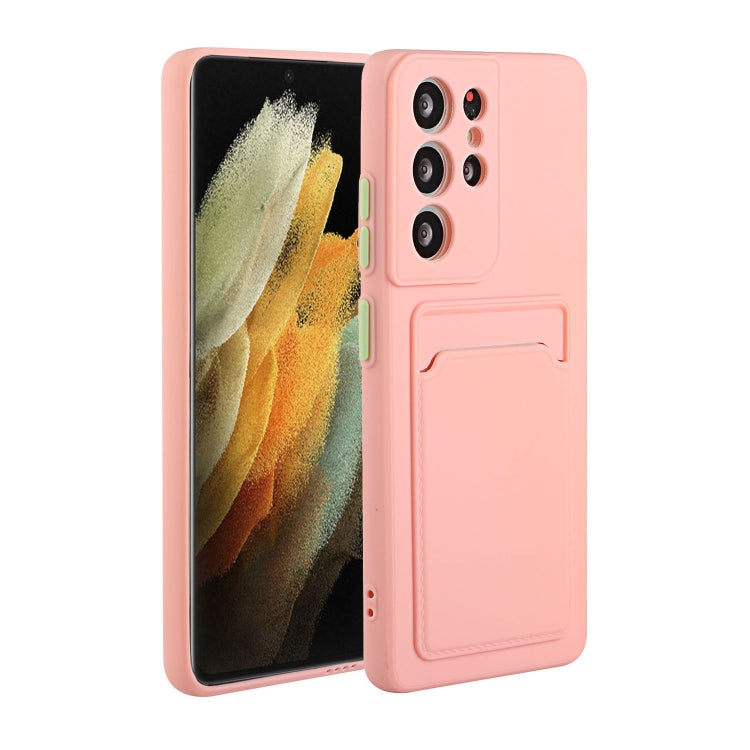 For Samsung Galaxy S22 Ultra 5G Card Slot Design Shockproof TPU Phone Case