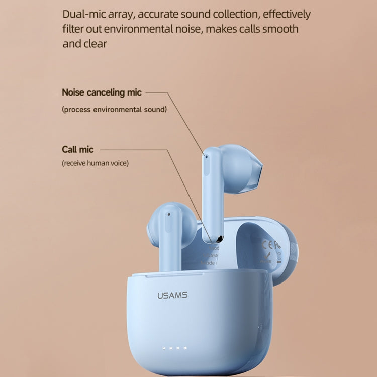 USAMS US14 ENC Dual Microphone Noise Cancelling TWS Wireless Bluetooth Earphone