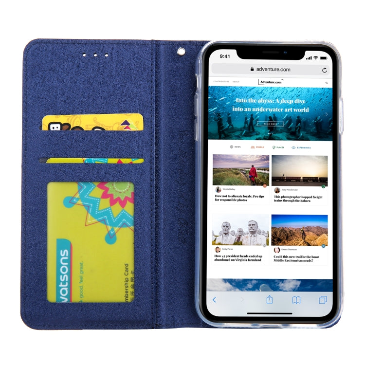 For iPhone 11 CMai2 Silk Texture Horizontal Flip Leather Case with Holder & Card Slots & Photo Frame & Wallet