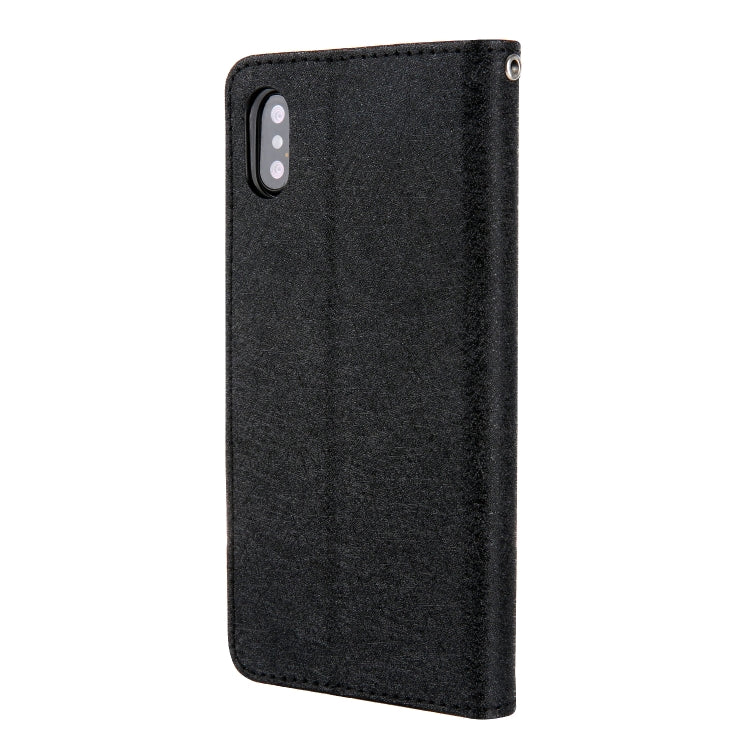 For iPhone  XS / X CMai2 Silk Texture Horizontal Flip Leather Case with Holder & Card Slots & Photo Frame & Wallet