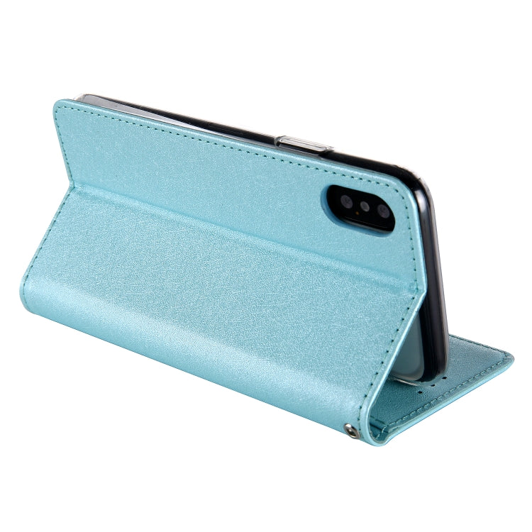 For iPhone  XS / X CMai2 Silk Texture Horizontal Flip Leather Case with Holder & Card Slots & Photo Frame & Wallet