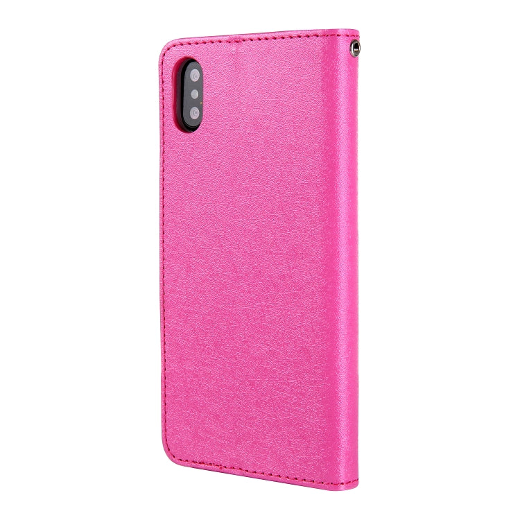 For iPhone  XS / X CMai2 Silk Texture Horizontal Flip Leather Case with Holder & Card Slots & Photo Frame & Wallet