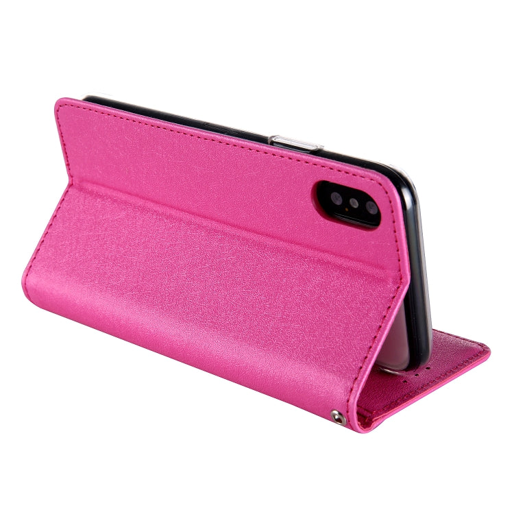 For iPhone  XS / X CMai2 Silk Texture Horizontal Flip Leather Case with Holder & Card Slots & Photo Frame & Wallet