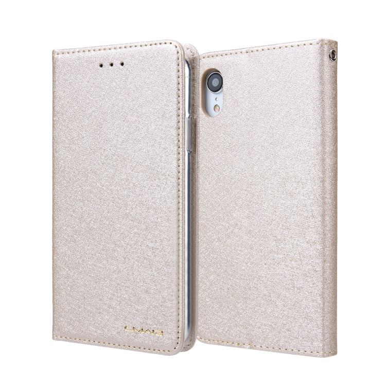 For iPhone XR CMai2 Silk Texture Horizontal Flip Leather Case with Holder & Card Slots & Photo Frame & Wallet